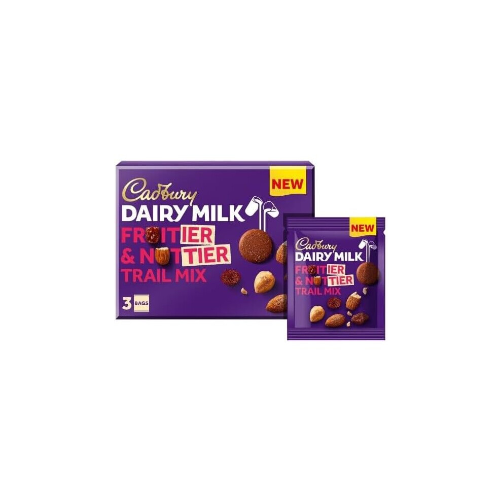 2 x Cadbury Fruitier & Nuttier Chocolate Trail Mix 3 Pack 105g