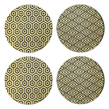 Premier housewares Geome Deco Black and Gold Placements