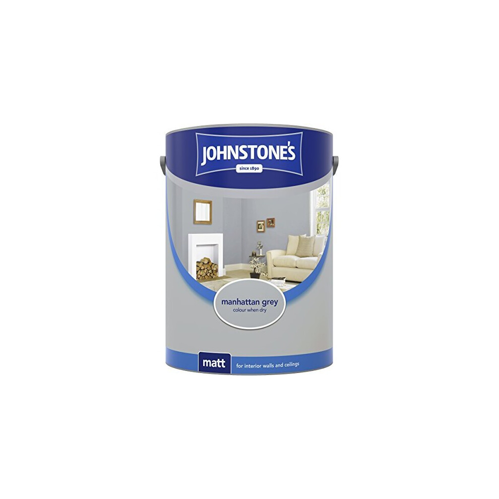 (Manhattan Grey, 5L) Johnstone's Matt Emulsion | Matt Wall Paint