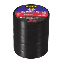 Scotch 24413-BA-6 0.75 in. Vinyl Electrical Tape Black -