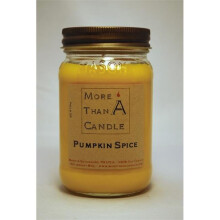 More Than A Candle PPS16M 16 oz Mason Jar Soy Candle, Pumpkin Spice