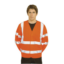(Orange, SM) Hi-Vis 2 Band Jacket