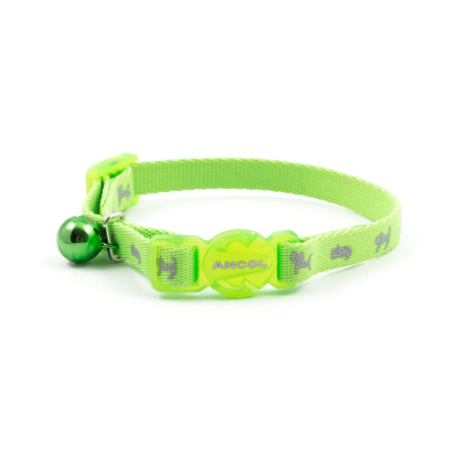 Ancol Safety Buckle Kitten Collar Hi-vis Green