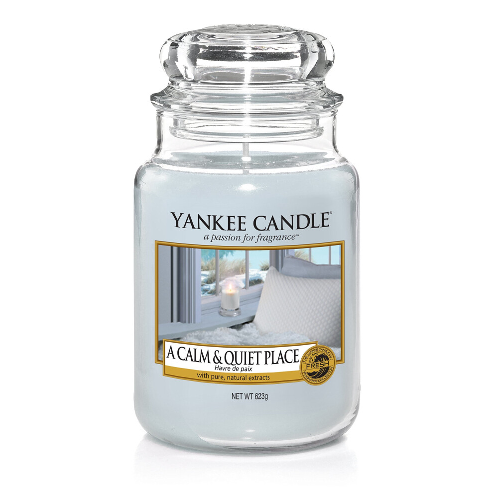 Yankee Candle A Calm and Quiet Place Jar, Grey, 10.7 x 10.7 x 16.8 cm