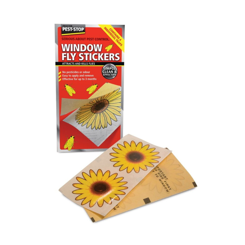 Pest Stop Window Fly Stickers 4pack