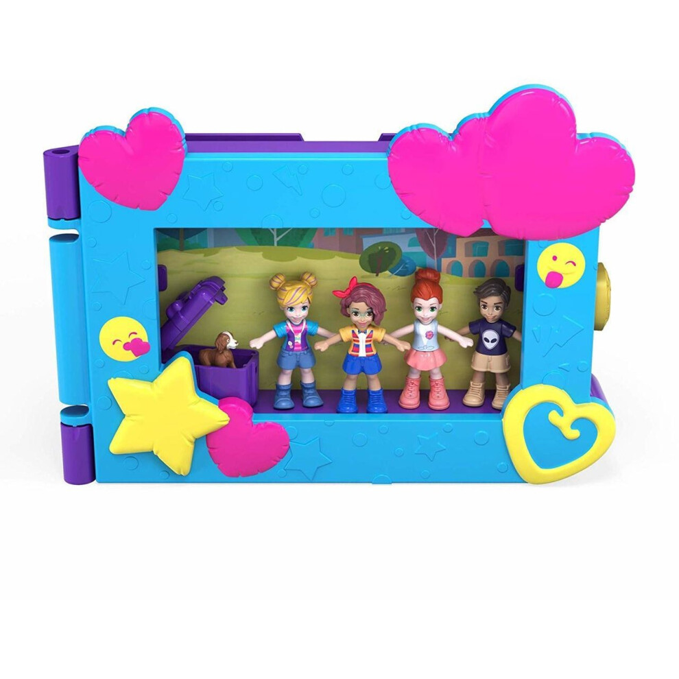 POLLY POCKET SAY FREEZE FRAME POCKET WORLD PLAYSET WITH 4 FIGURES