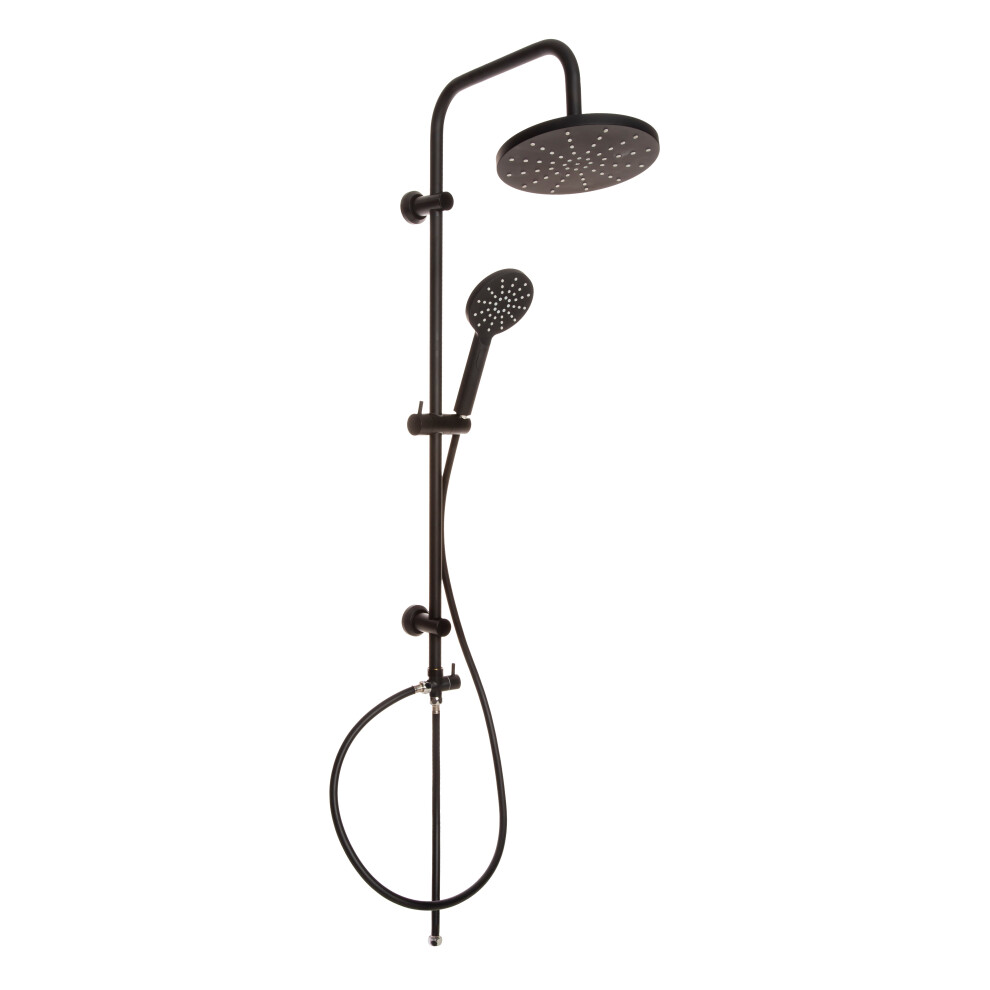 Shower Column Multi Function Showerhead Large Sliding Rainfall Black Colour