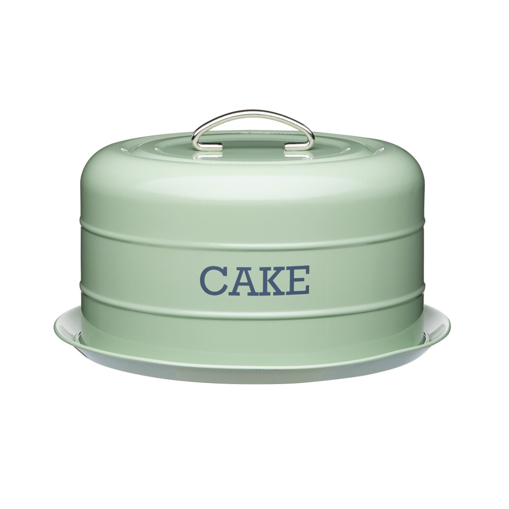 Sage Green Airtight Cake Storage Tin/Cake Dome