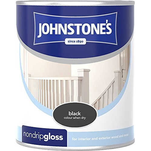Johnstone's (Black, 750ml) Johnstone's Non-Drip Gloss Paint