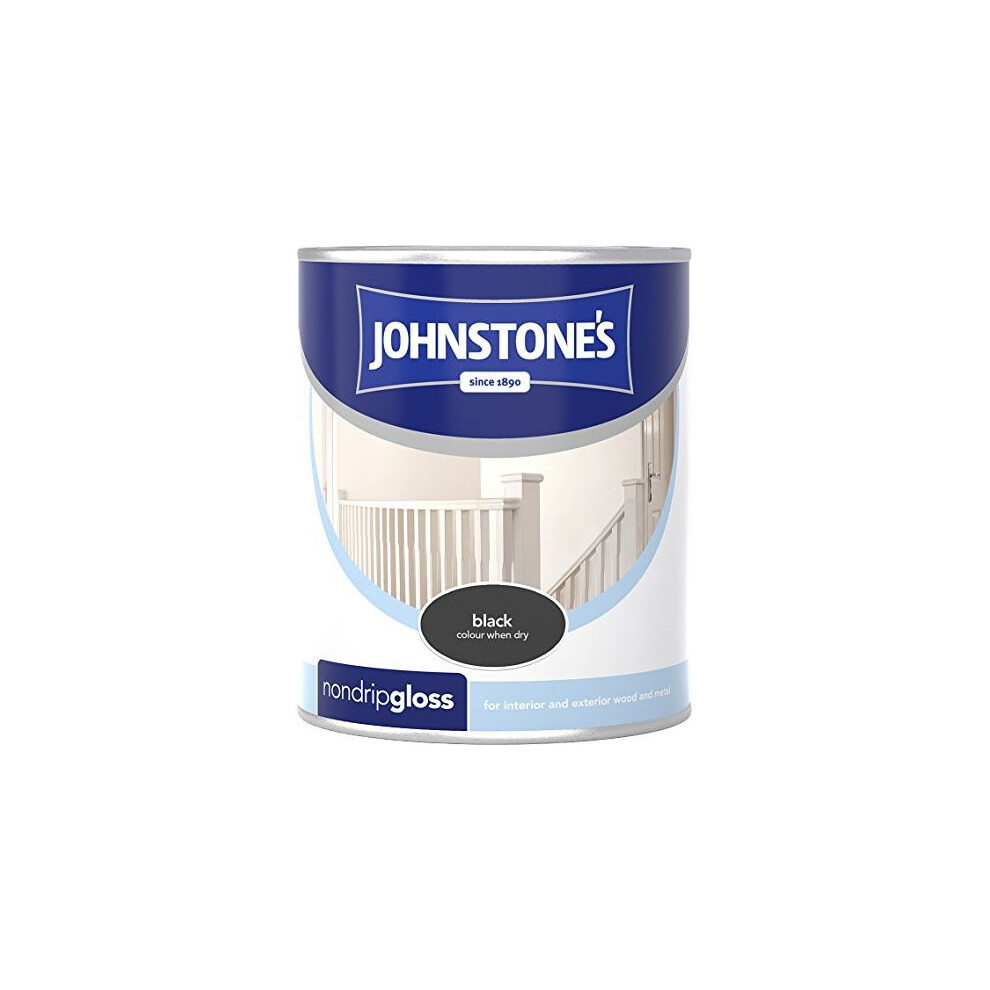 (Black, 750ml) Johnstone's Non-Drip Gloss Paint