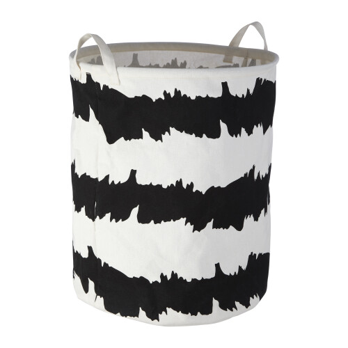 Premier Housewares Premier housewares Black / White Fabric Basket 1