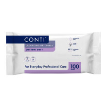 3 x Conti So Soft Cotton Large Patient Wipes - 30 x 28 cm - 3 Packs of 100