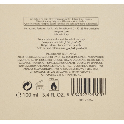 Emanuel Ungaro Emanuel Ungaro Fruit D'amour Gold Dames Eau de Toilette Spray, 100 ml 1