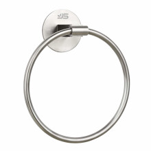 Self Adhesive Towel Ring,Towel Holder Brushed Stainless Steel Towel Holder for Bathroom Single Rod,Water and Rust Proof