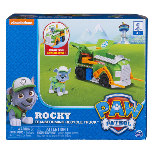 Paw Patrol Paw Patrol, Όχημα Ανακύκλωσης του Rocky με Συλλεκτική Φιγούρα, Παιχνίδια για Παιδιά 3+ 1