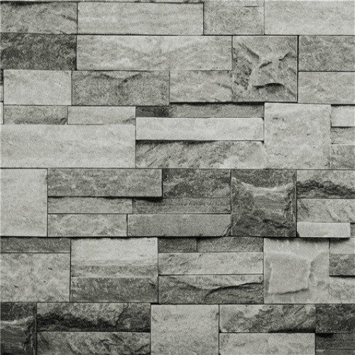 Hyfive Grey 3D Brick Wallpaper | Stone Effect Wallpaper