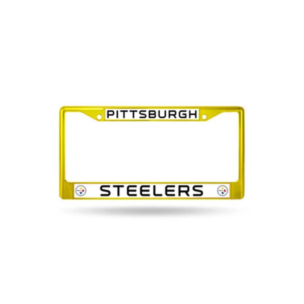 Pittsburgh Steelers Metal License Plate Frame - Yellow 094746965075