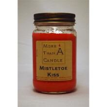 More Than A Candle MTK16M 16 oz Mason Jar Soy Candle, Mistletoe Kisses