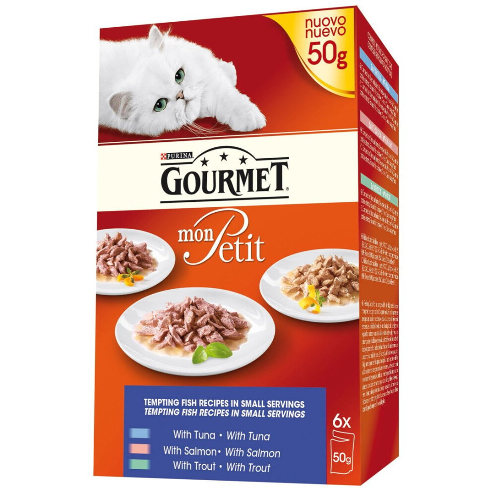 Purina Gourmet Mon Petit Fish 6X50g – Tuna & Trout – 12238169 Salmon