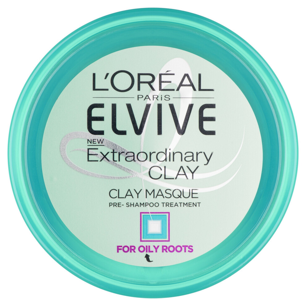 L'Oreal Paris Elvive Extraordinary Clay Masque Pre Treatment Shampoo, 150 ml