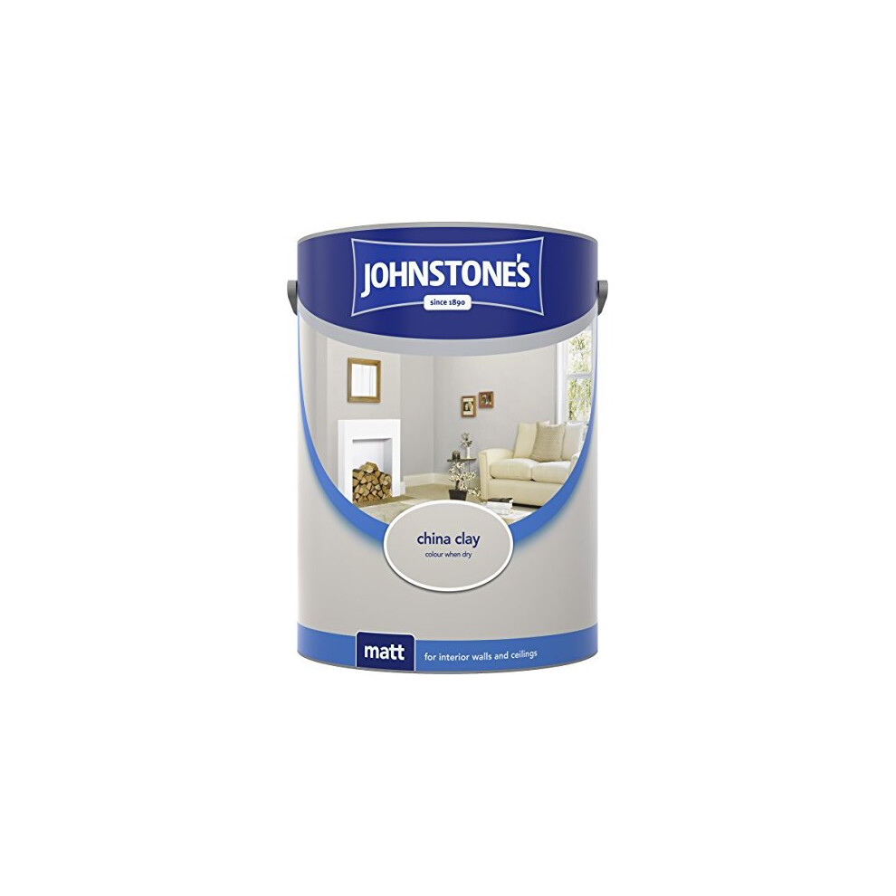 (China Clay, 5L) Johnstone's Matt Emulsion | Matt Wall Paint