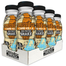 Grenade Carb Killa White Chocolate High-Protein Shake Bottles (8x330ml) - 24g+ Protein, 