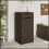 vidaXL Gartenschrank Braun 55x55x111 cm Poly Rattan 4