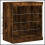vidaXL Sideboard with LED Lights Cupboard Highboard Storage Cabinet Smoked Oak 2