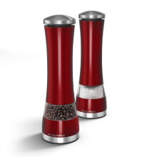 Morphy Richards 974221 Accents Electronic Salt and Pepper Mill Set, Red, Stainless Steel, Red