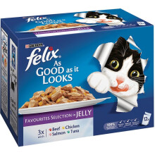 Felix Pouch Agail Favourites Selection Mpack Mvp 12x100g (Pack of 4)