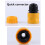 Topways 6 pack Hose End Quick Connect fitting 1/2" Hose Pipe Quick Connector 4