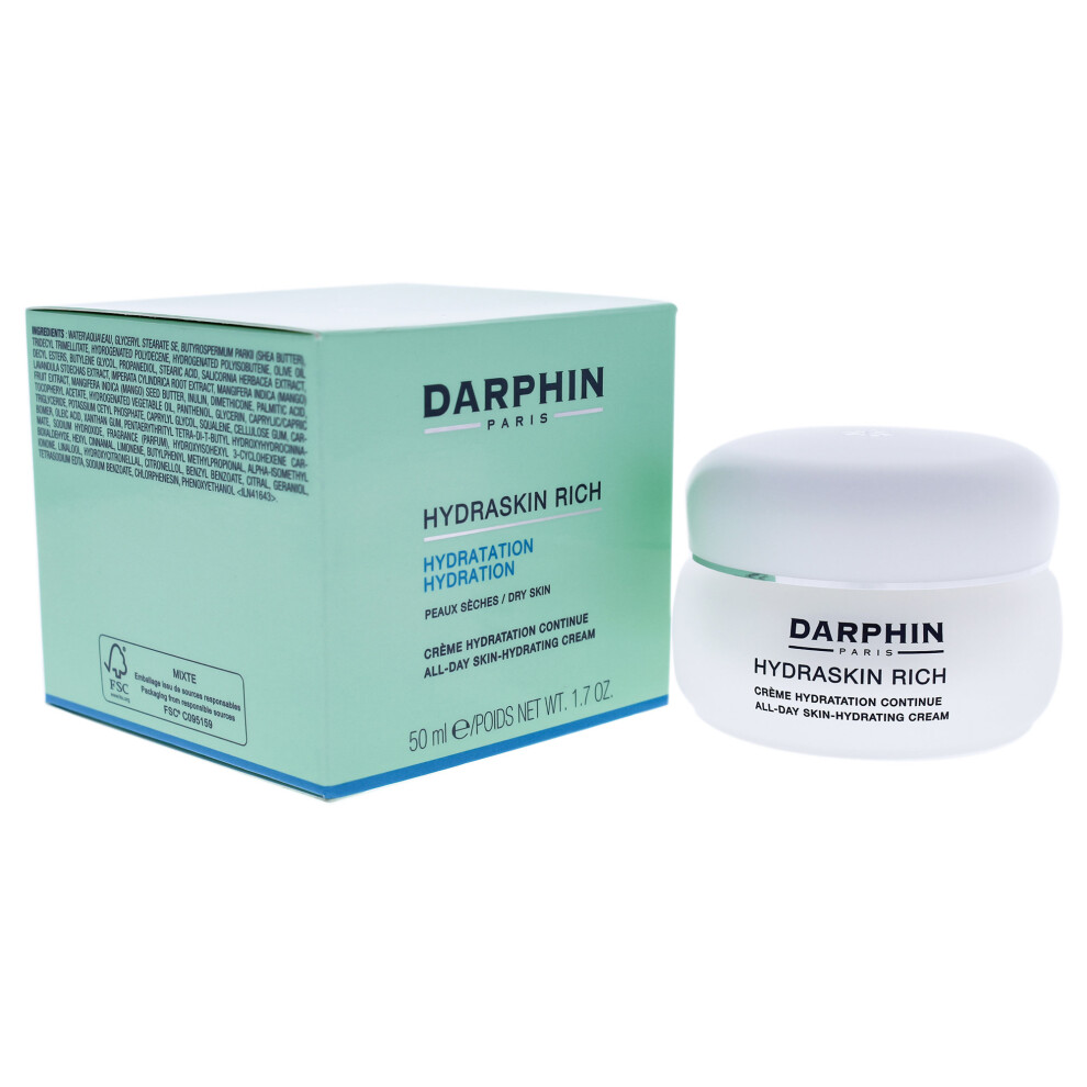 Hydraskin Rich All-Day Skin-Hydrating Cream For Dry Skin by Darphin for Unisex - 1.7 oz Cream
