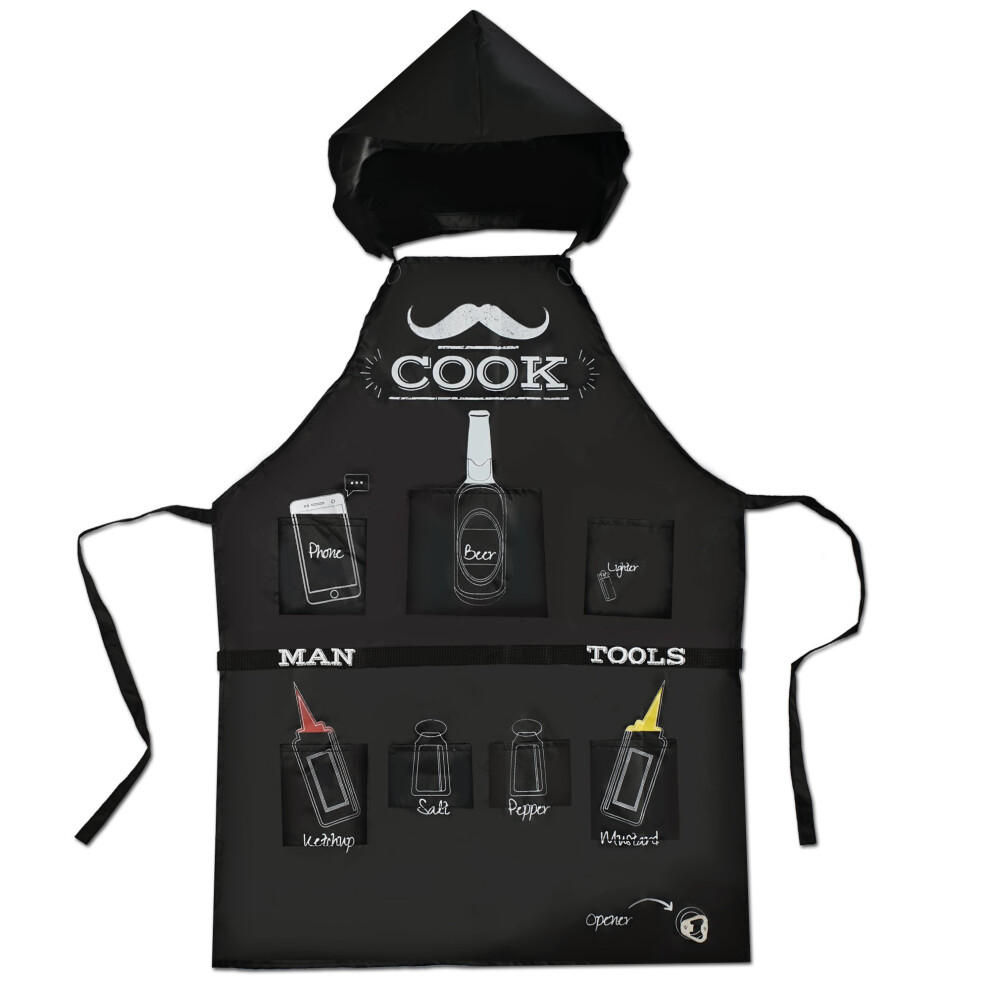 The Man Apron - High Quality Novelty Apron, Durable & Long Lasting - Includes Pockets for Condiments Necessary for that perfect BBQ! - Funny Apron...