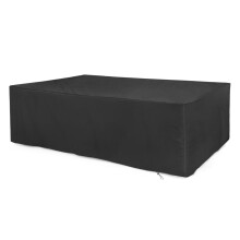 Dokon Outdoor Garden Furniture Cover, vedenpitävä hengittävä Oxford-kangas suorakulmainen patio-setti kansi (200x160x70cm) - musta