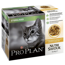 Pro Plan Cat Nutrisavour Sterilised With Chicken In Gravy 10x85g