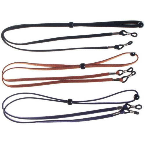Ruix 3 Pieces Eyeglass Strap, PU Leather Eyeglass Chain Eyeglass Cords Retainer 1
