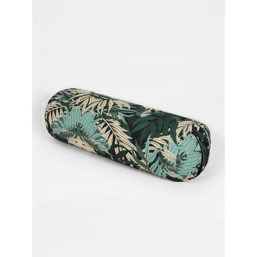 (Green Jungle) Yoga Studio Organic Buckwheat Designed Bolster
