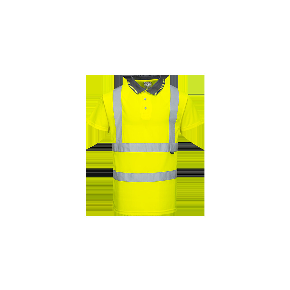 Portwest (, 4XL) Hi-Vis S/S Polo Shirt Yellow