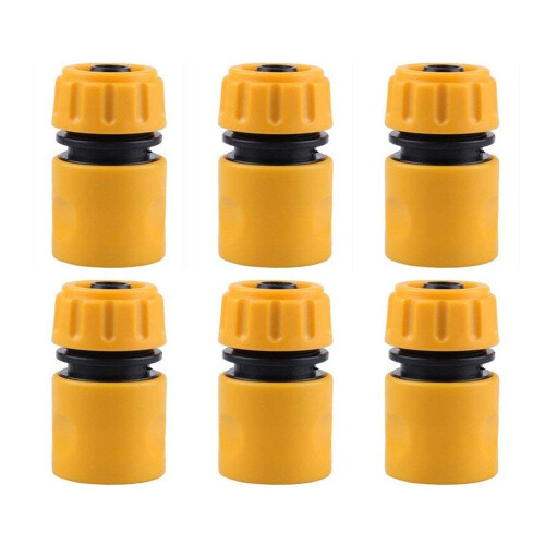 Topways 6 pack Hose End Quick Connect fitting 1/2" Hose Pipe Quick Connector