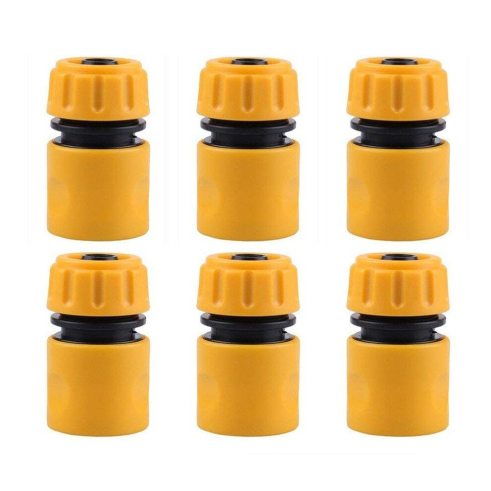 Topways 6 pack Hose End Quick Connect fitting 1/2" Hose Pipe Quick Connector