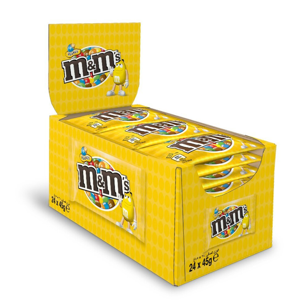 M&M's Peanut Single Chocolate, 24 x 45 g