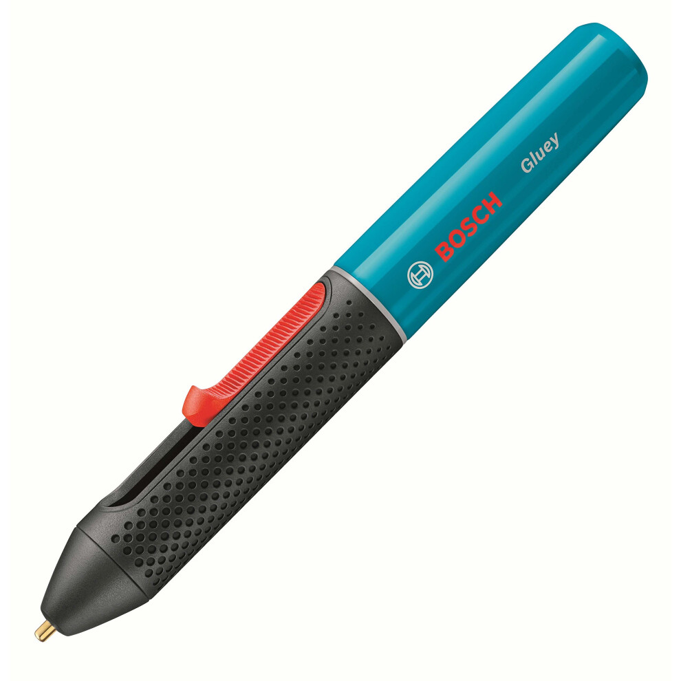 Bosch Gluey Cordless Hot Glue Pen, Lagoon Blue (with 20 Glue Sticks, Blue, in a Box)