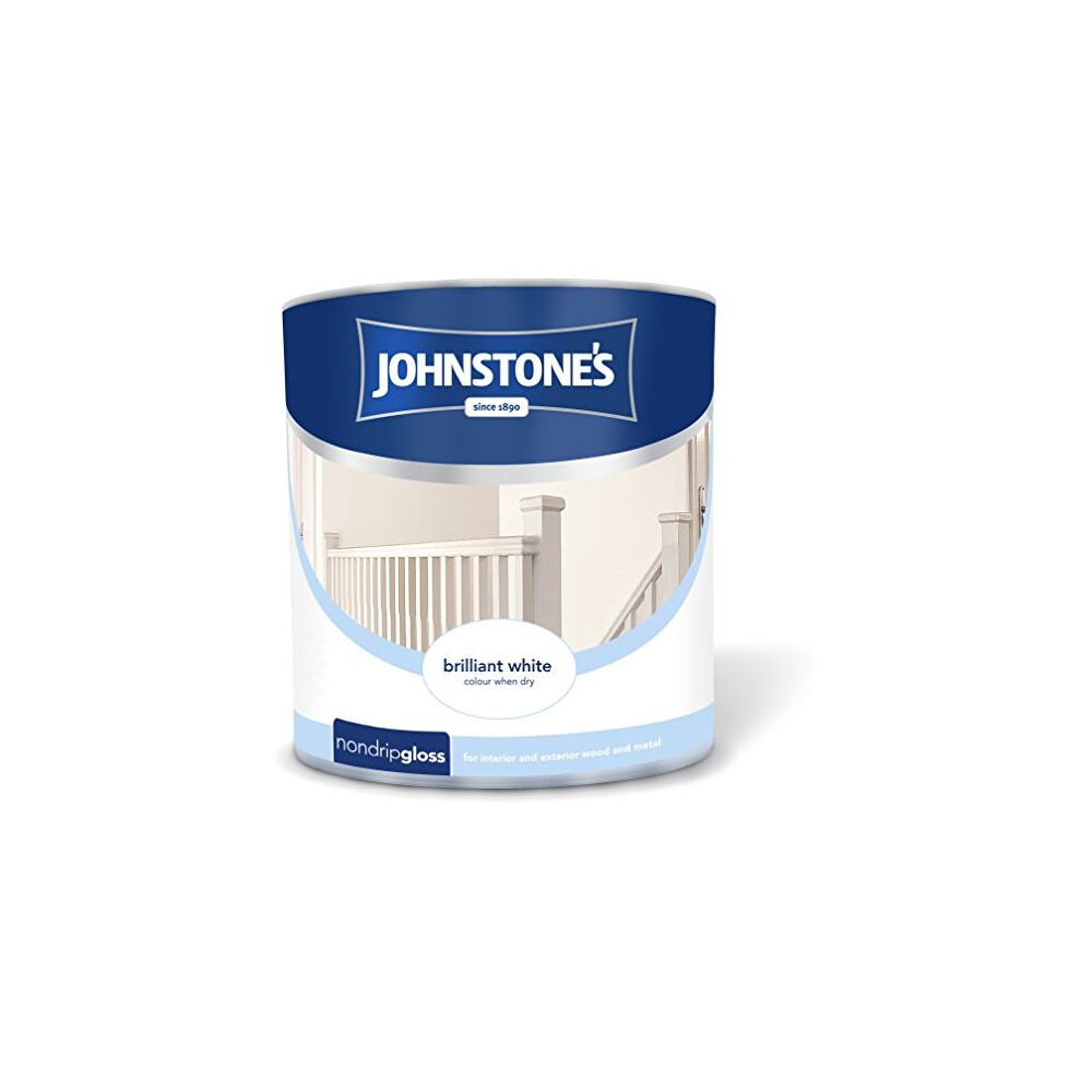 (2.5l) Johnstones Non Drop Gloss Paint - White