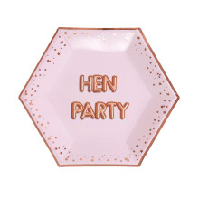 Neviti 773246 Glitz & Glamour-Plate-Large-Pink & Rose Gold-Hen Party Paper