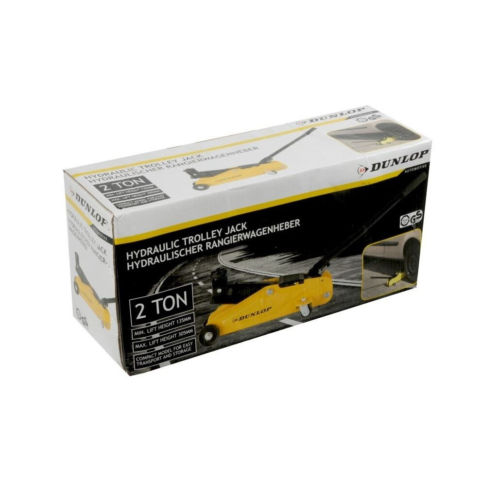 Dunlop 2000Kg Capacity Car Vehicle Hydraulic Trolley Jack Professional 8711252417912