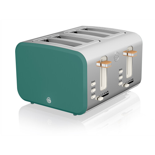(Green) Swan Nordic Kettle & 4 Slice Toaster Set on OnBuy