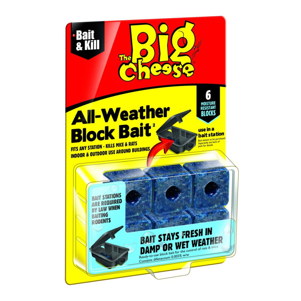 The Big Cheese All Weather Block Bait Pk6 (Pack of 6)