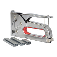 Vinsani Heavy Duty Stainless Steel Metal Stapler Tacker Gun with 100 Staples - Silver