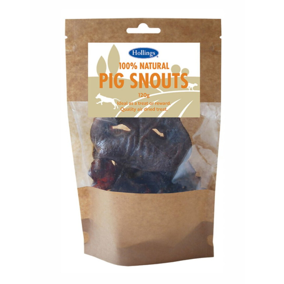 Hollings 100% Natural Pig Snouts 120g (Pack Of 8)