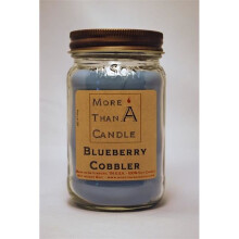 More Than A Candle BBC16M 16 oz Mason Jar Soy Candle, Blueberry Cobbler